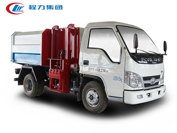 福田小卡3方掛桶垃圾車